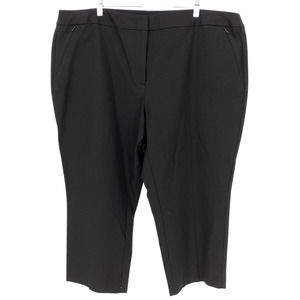 Alfani Pants Capri Core Fashion Zipper Fly Pockets Black Plus Size 22W NWT